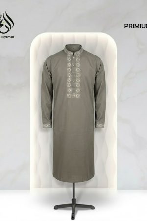 An-Niyamah Premium Ash Grey Panjabi | AN-101