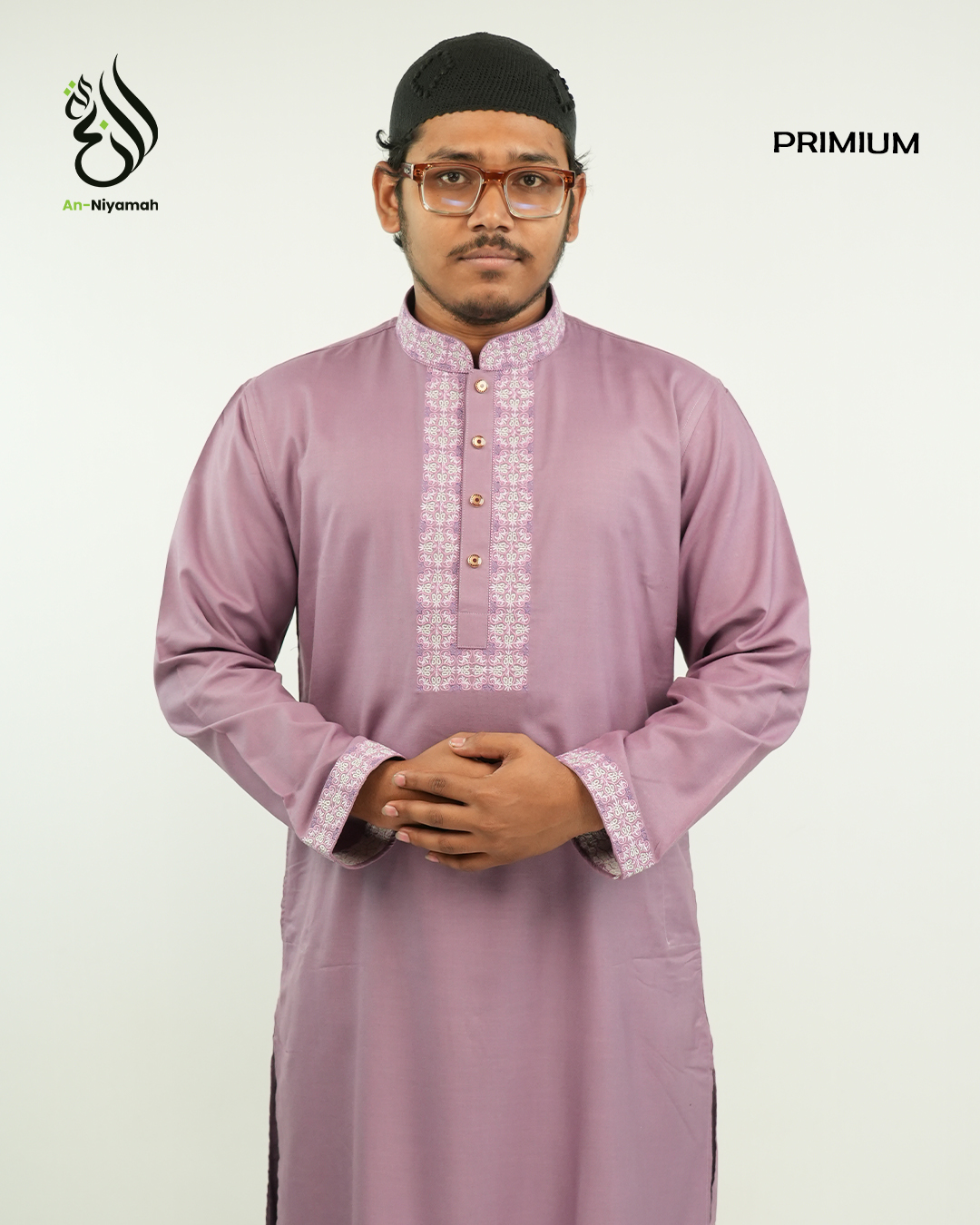 An-Niyamah Premium Rose Panjabi | AN-102 - Image 2