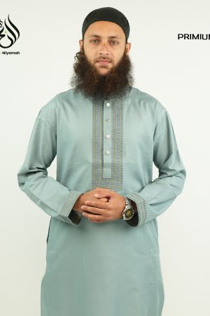 An-Niyamah Premium Sage Green Panjabi | AN-201