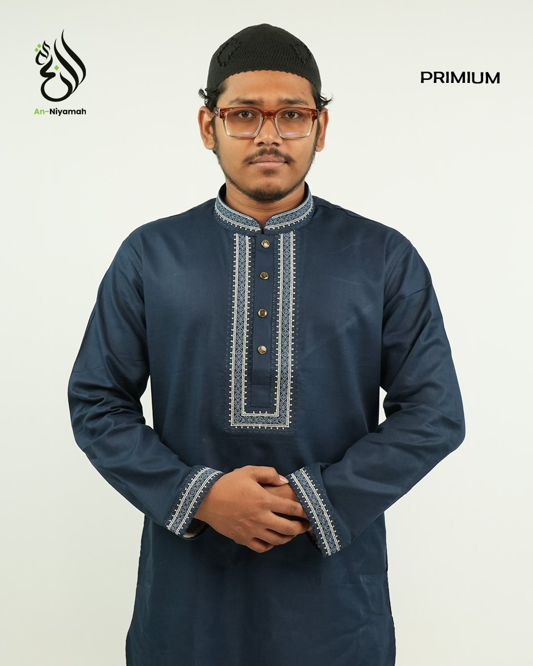 An-Niyamah Premium Navy Blue Panjabi | AN-202