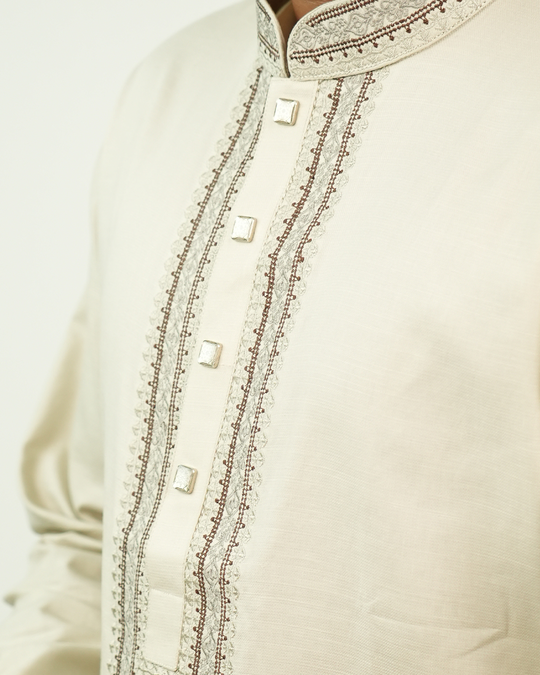 An-Niyamah Premium Off-White Panjabi | AN-203 - Image 2