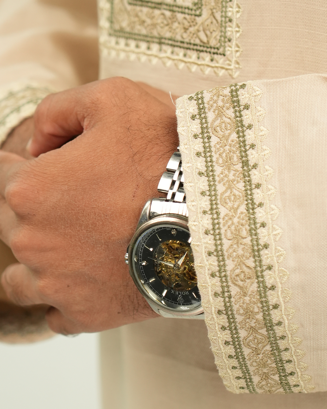 An-Niyamah Premium Light Tan Panjabi | AN-204 - Image 3