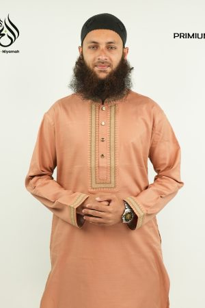 An-Niyamah Premium Peach Panjabi | AN-205