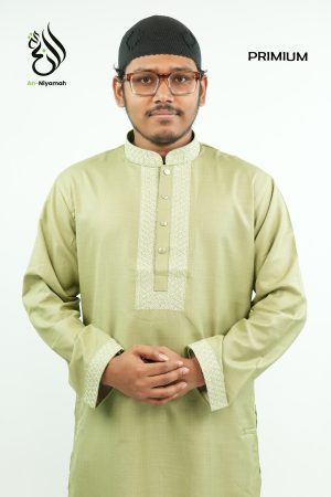 Premium Light Olive Panjabi | AN-402