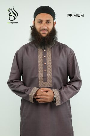 Premium Deep Mauve Panjabi | AN-403