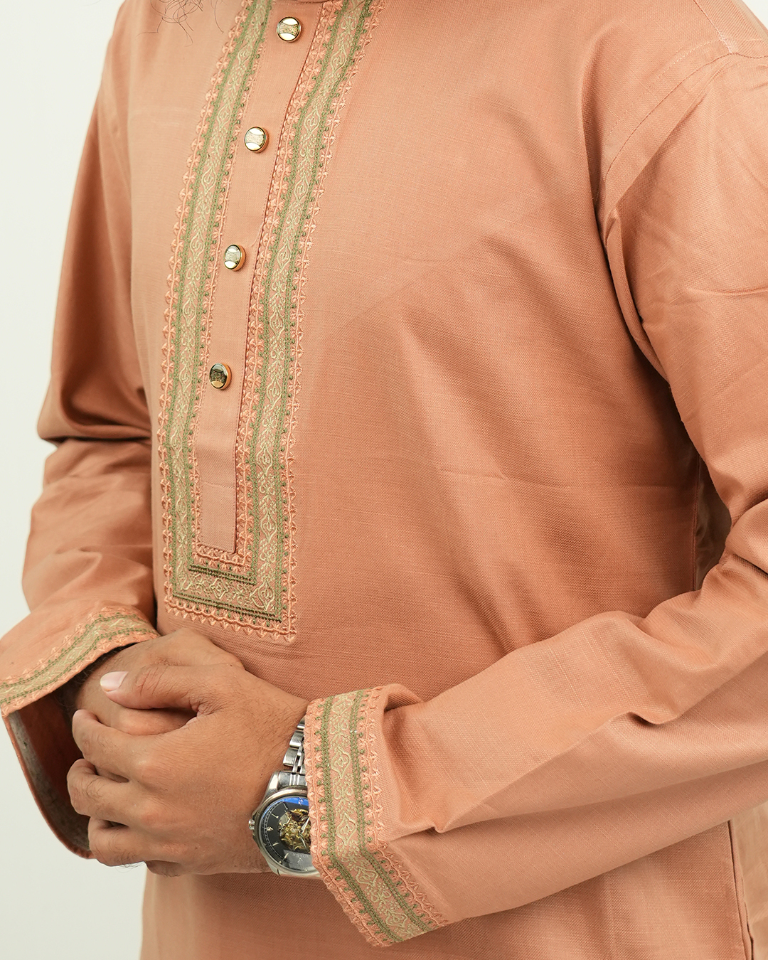 An-Niyamah Premium Peach Panjabi | AN-205 - Image 2