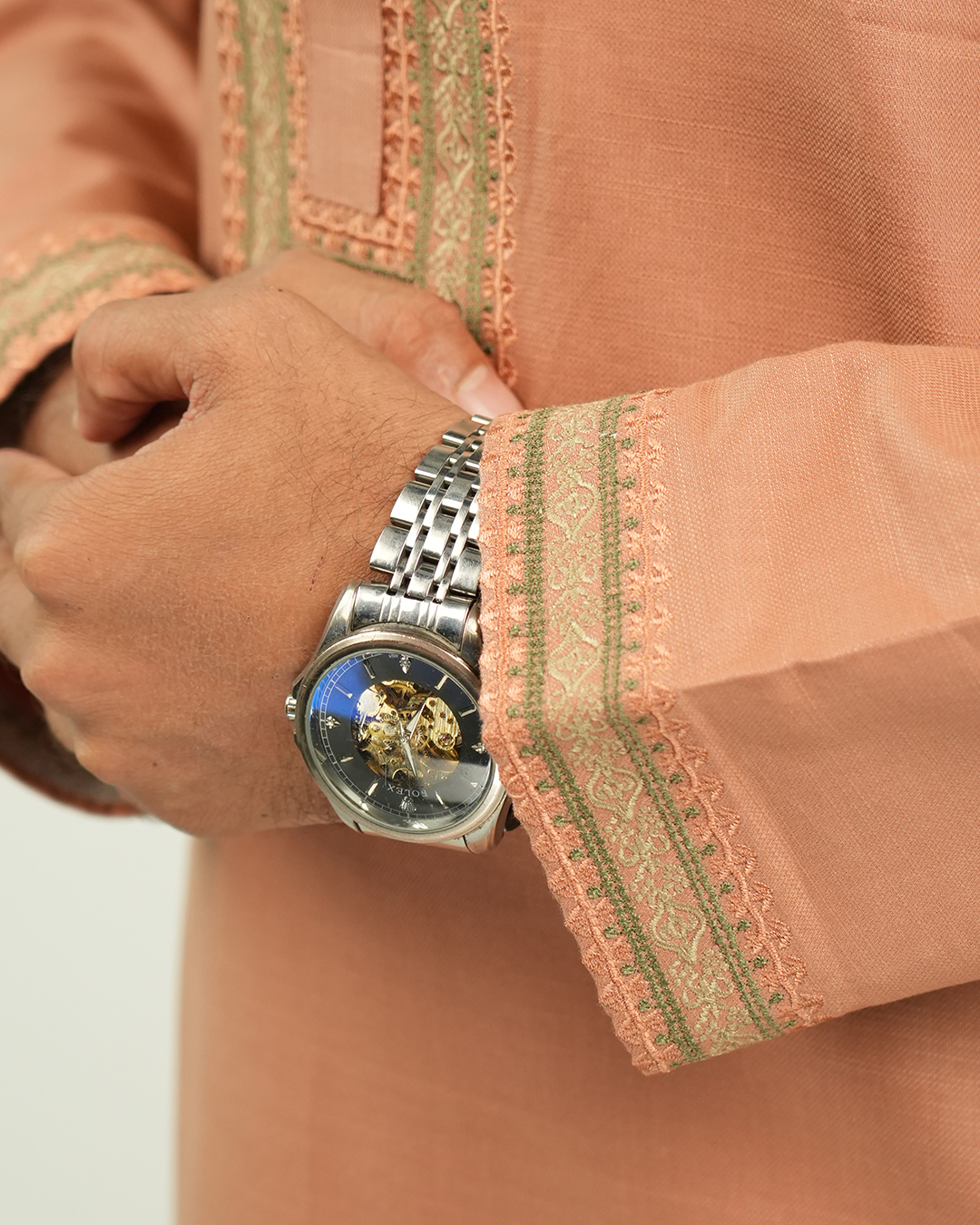 An-Niyamah Premium Peach Panjabi | AN-205 - Image 4