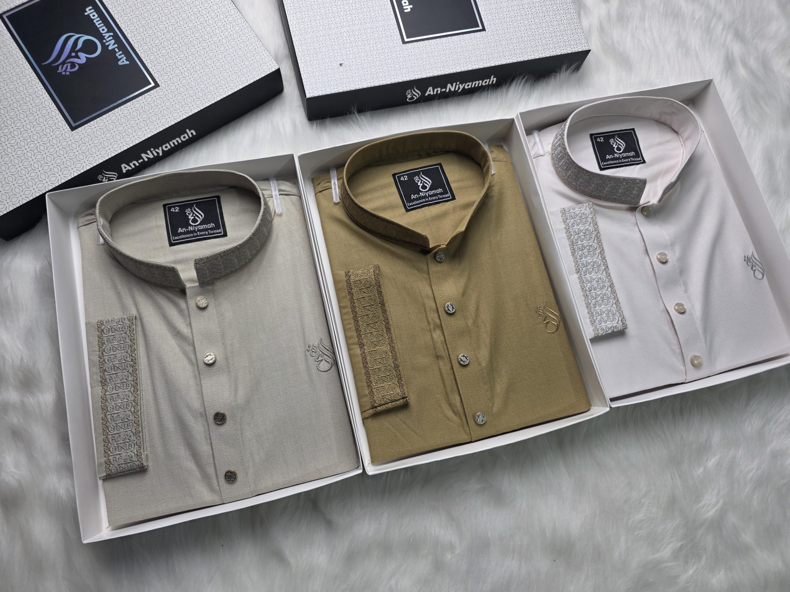 Premium Light Grey (Ash) Panjabi | Elegant Summer Collection - Image 3