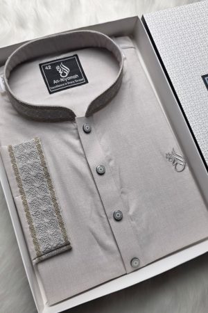 An-Niyamah Silver Grey Premium Panjabi