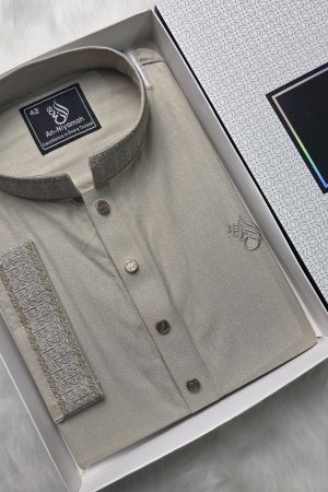 Premium Light Grey (Ash) Panjabi | Elegant Summer Collection