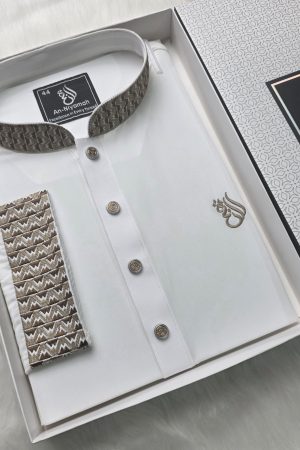 An-Niyamah Elegant White Premium Panjabi